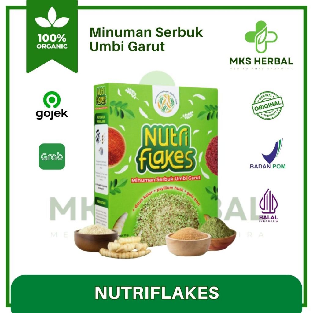 

Nutriflakes Sereal Ampuh Untuk Asam Lambung Minuman Serbuk Umbi Garut