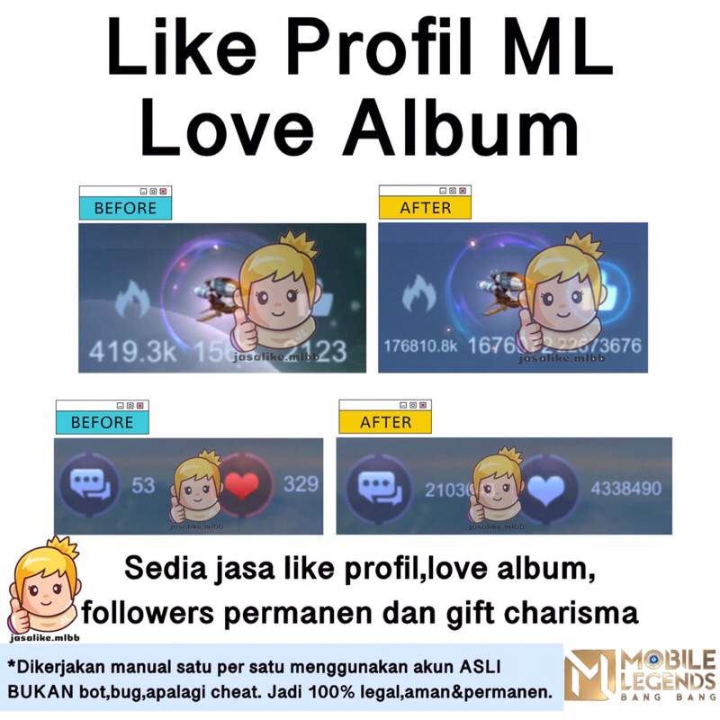 Jasa Like Profil Mlbb Gift Karisma Like Album