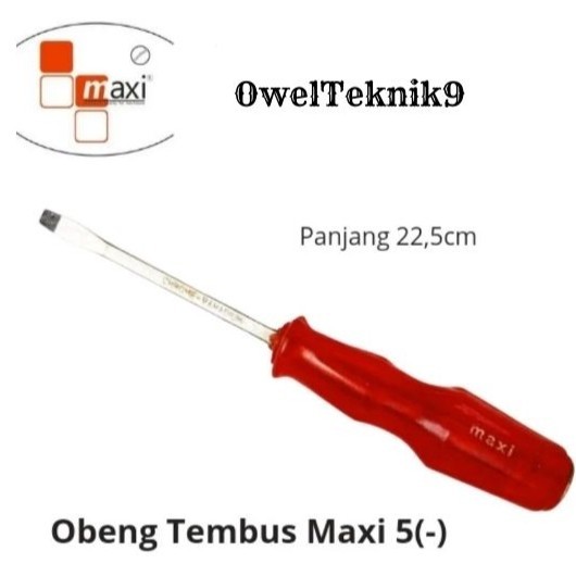 OwelTeknik9 - Obeng Tembus Maxi 5"(-)/Obeng Tembus Bodi Besar 5"(-)/Obeng Tembus Ketok 5(-)