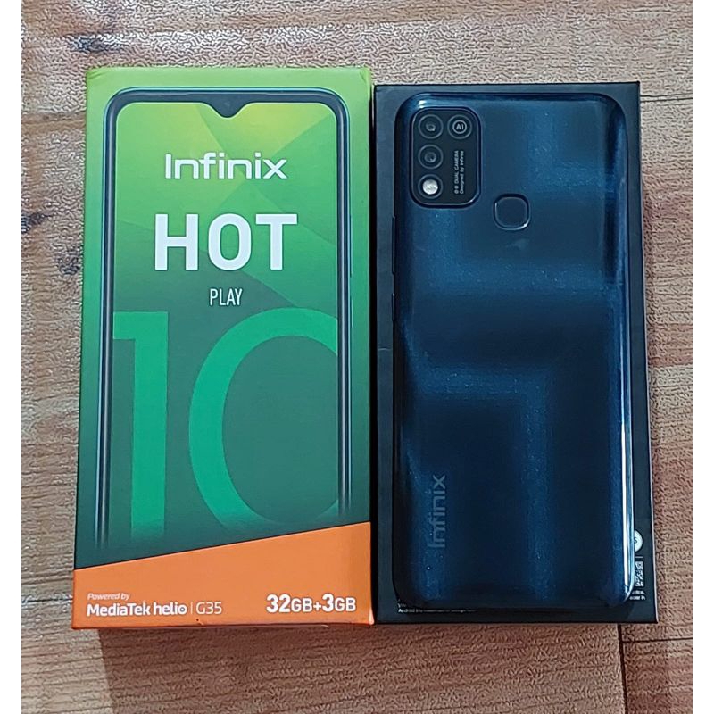 INFINIX HOT 10 PLAY 4/64 SECOND MULUS FULLSET ACC LENGKAP