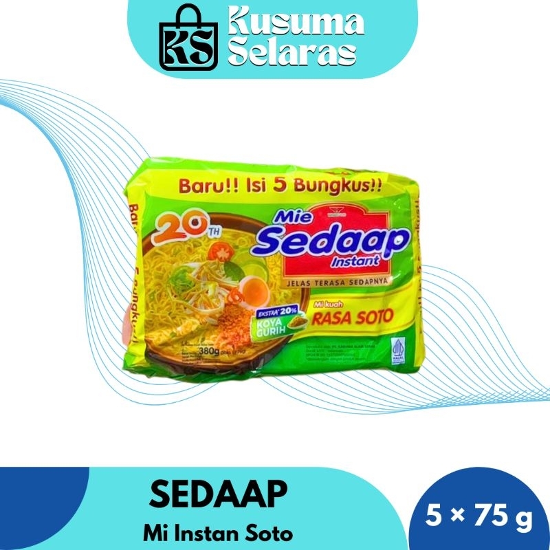 

Sedaap Mi Instan Rasa Soto 5 × 75g