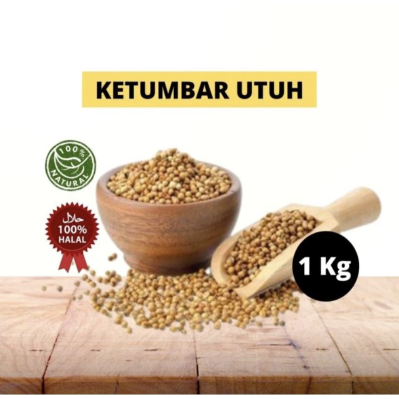 

Ketumbar Utuh/Ketumbar Butir (1 Kg)