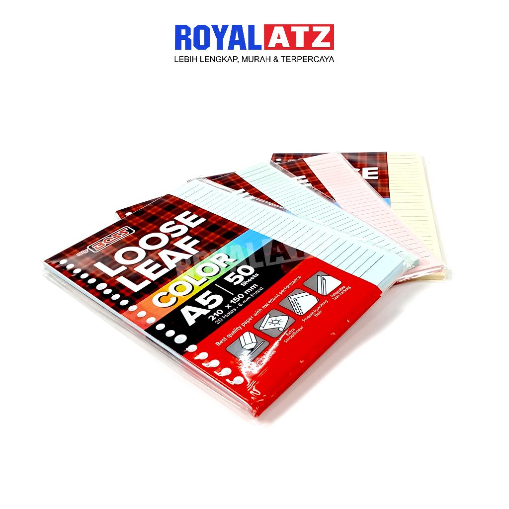 

Loose Leaf / Isi Binder Bergaris Ukuran A5 & B5 Warna Big Boss