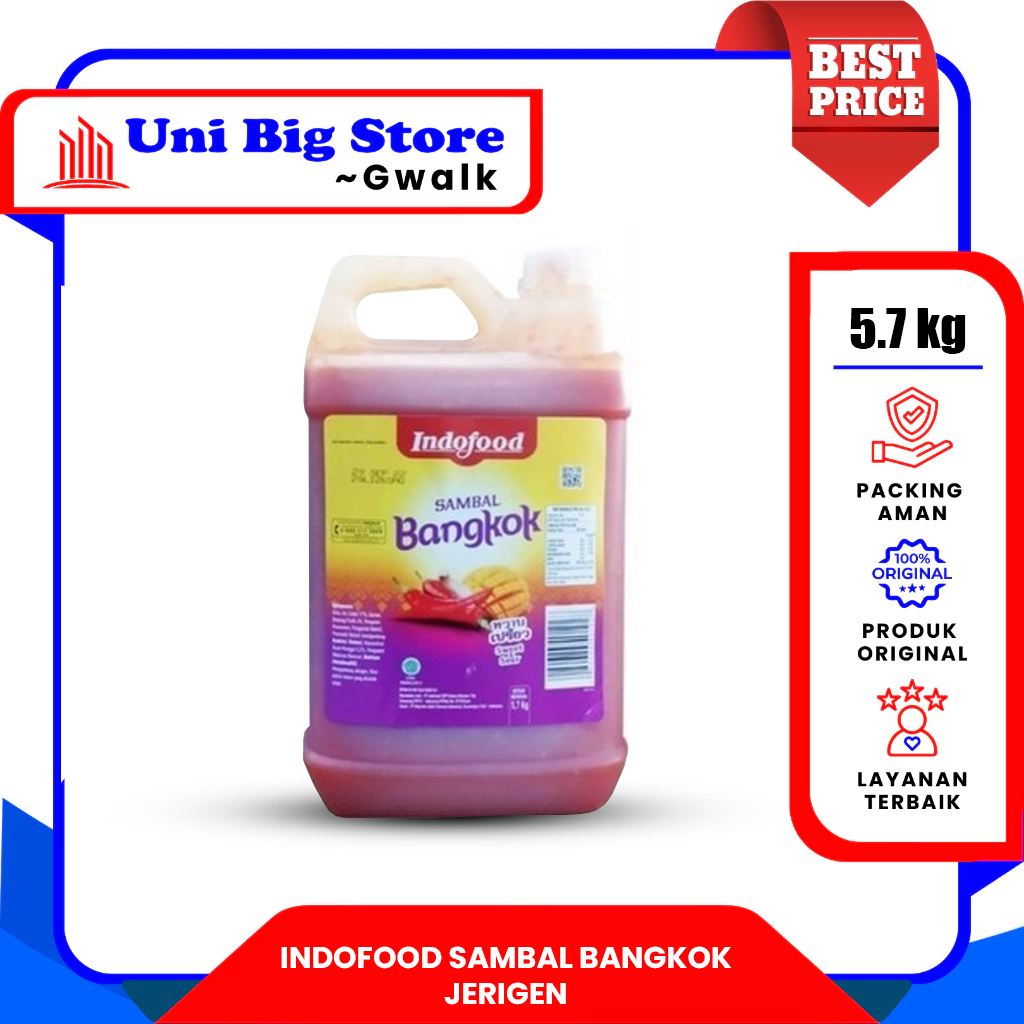 

INDOFOOD SAOS SAMBAL BANGKOK ASAM MANIS JERIGEN - 5.7 kg