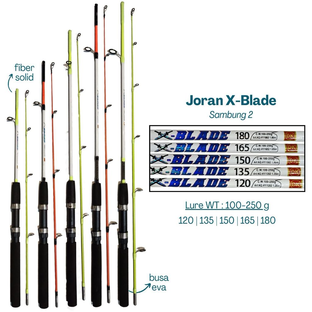 JORAN FIBER  SOLID X-BLADE, ACTION  12lb, MEDIUM
