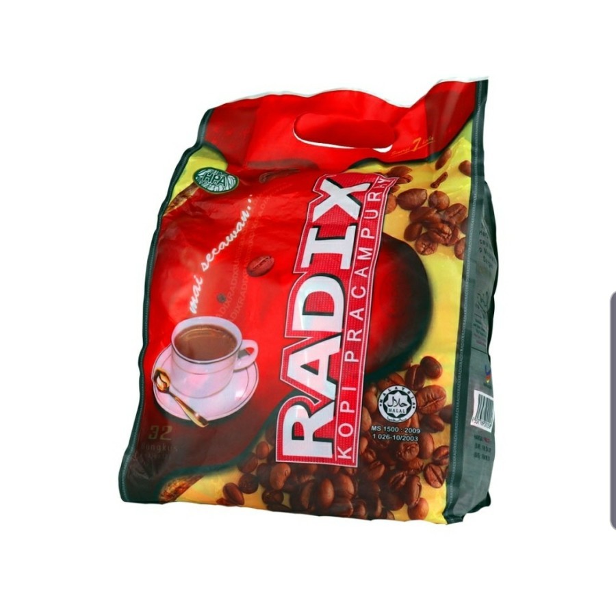 

Kopi Radix Malaysia Premix Pracampuran isi 32 sachet kemasan baru