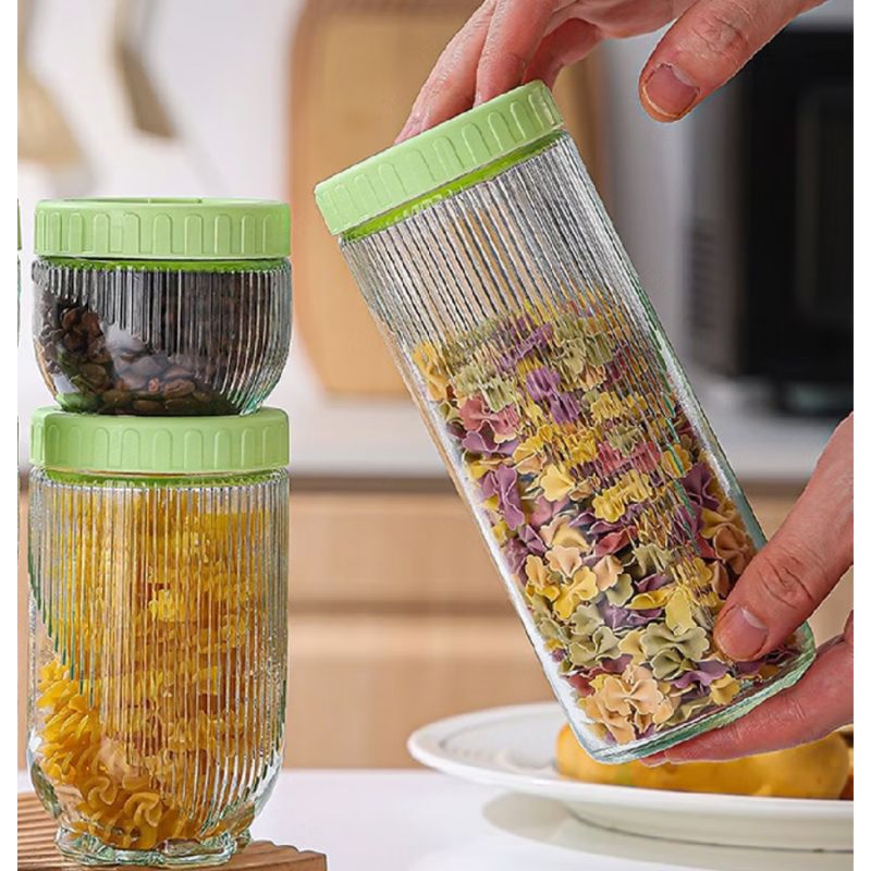 Toples Kue Lebaran 3IN1 Toples Kaca Gladies Hazel Set 3pcs / Toples Kaca Bening