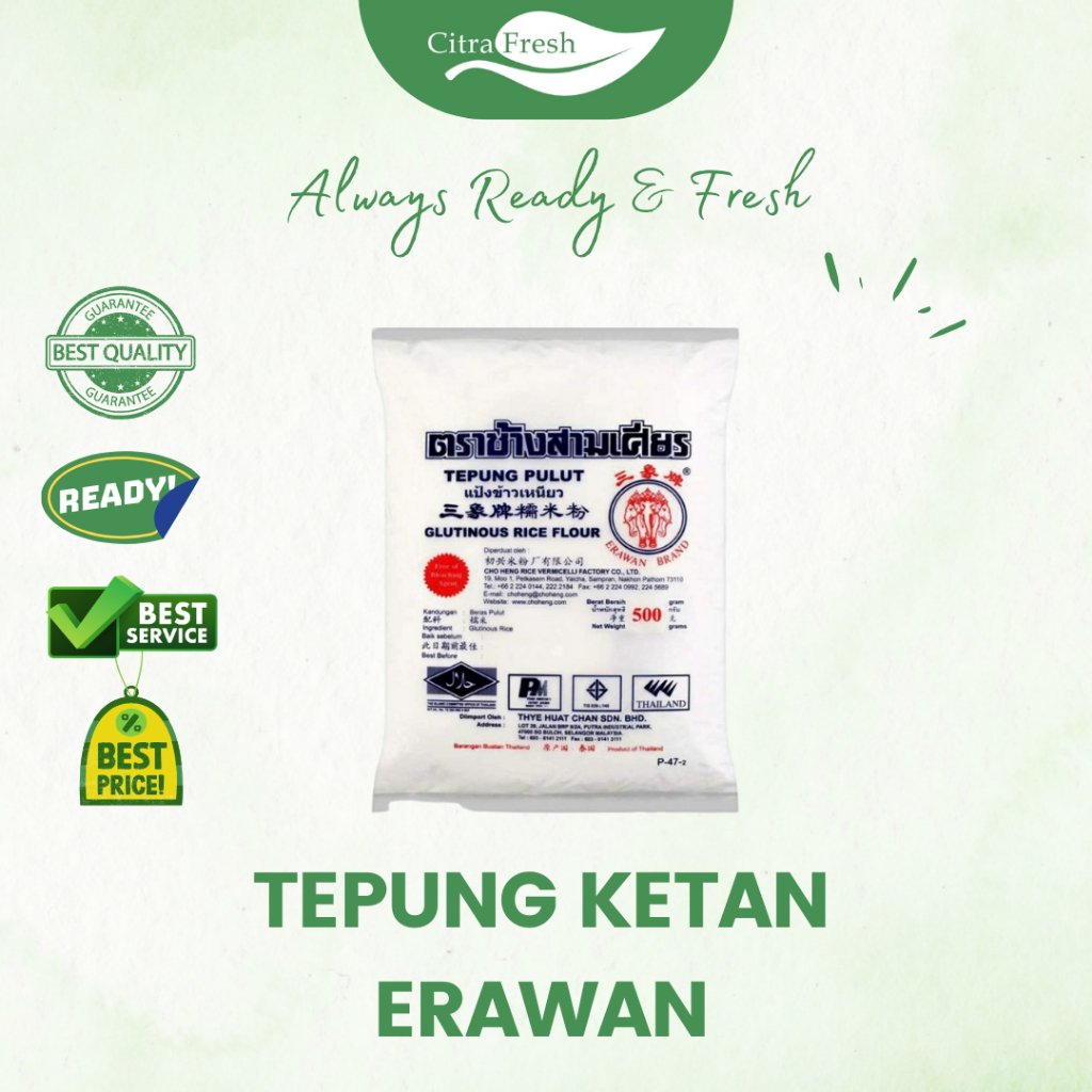 

CITRA FRESH Tepung Ketan Erawan 500 Gram - Selalu Ready dan Fresh