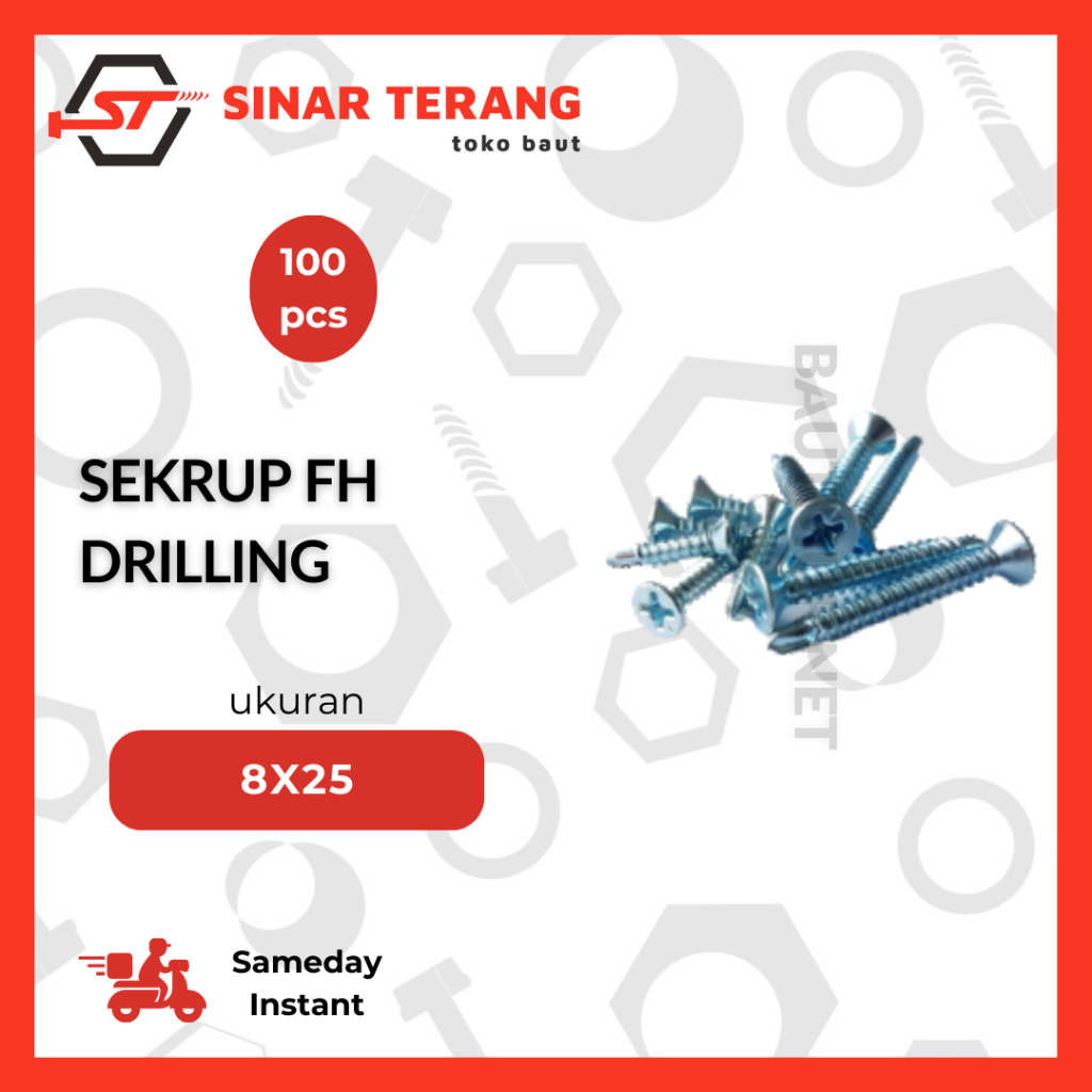 Skrup SDS FH Drilling #8x25 LION - Self Drilling Screw