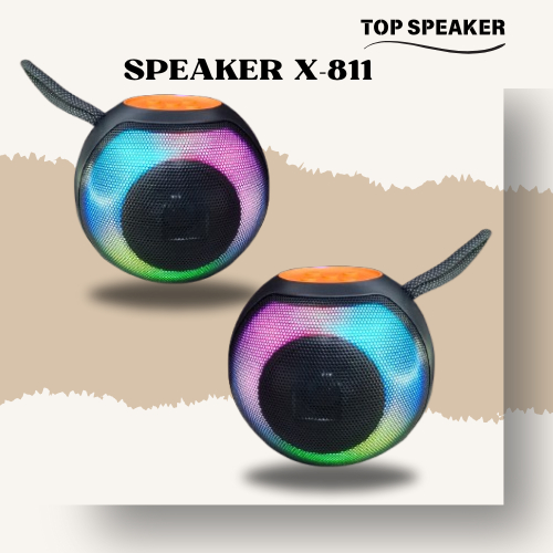 X811 Speaker Bluetooth Wireless LED RGB light Speker Portable TWS Power Bass