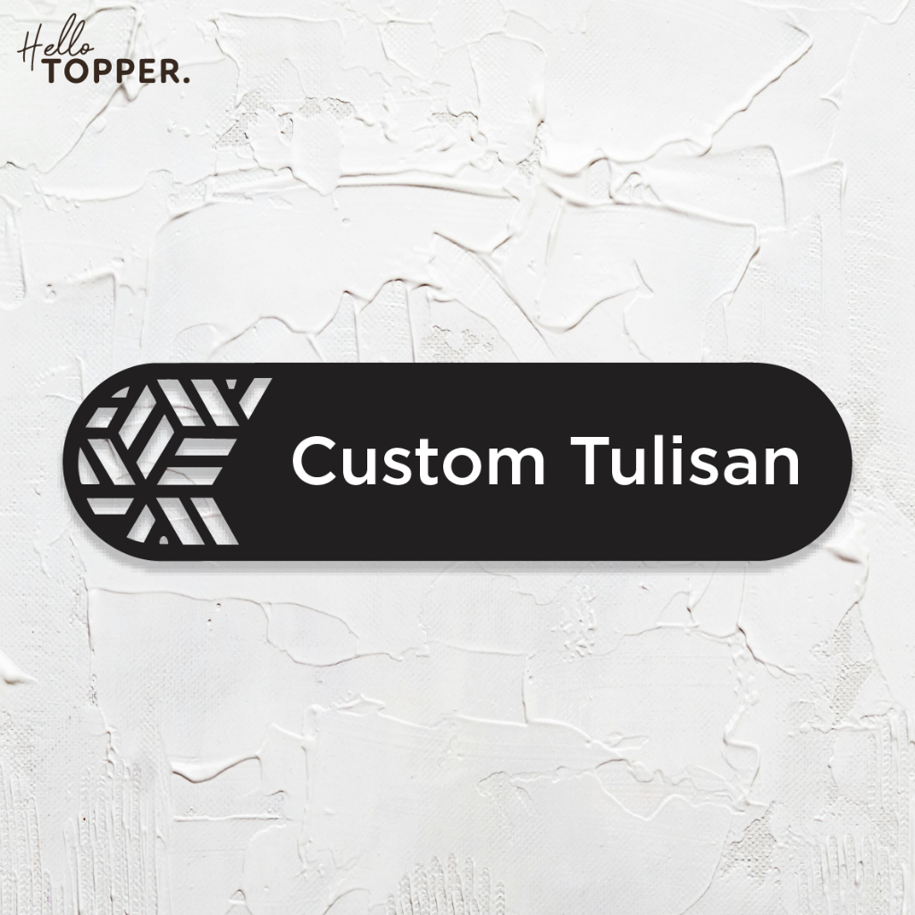 Custom Tulisan Sign Board Akrilik Ruangan Pintu Door Nama Signage Label Papan Acrylic UV Print