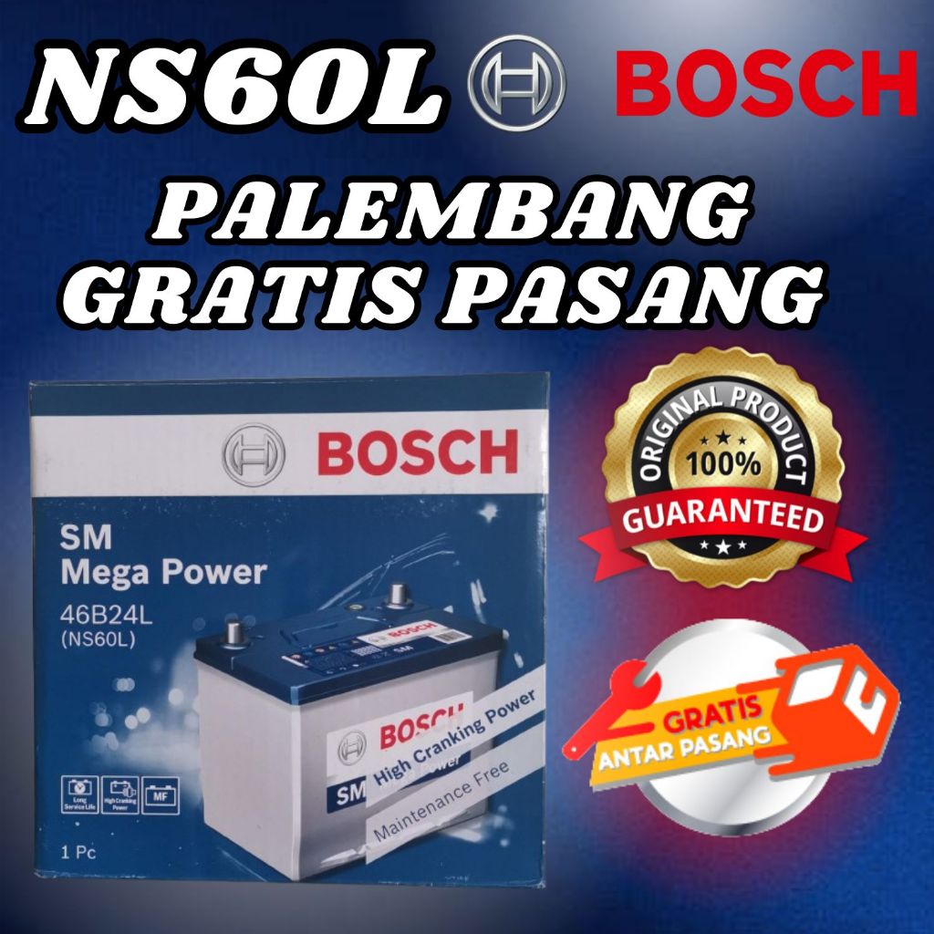 aki/accu mobil NS60L Bosch aki/accu kering 42ah baterai aki mobil