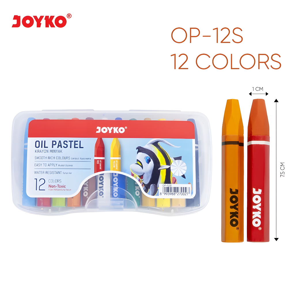 

Crayon JOYKO Oil Paster 12 Warna / Krayon Minyak Joyko