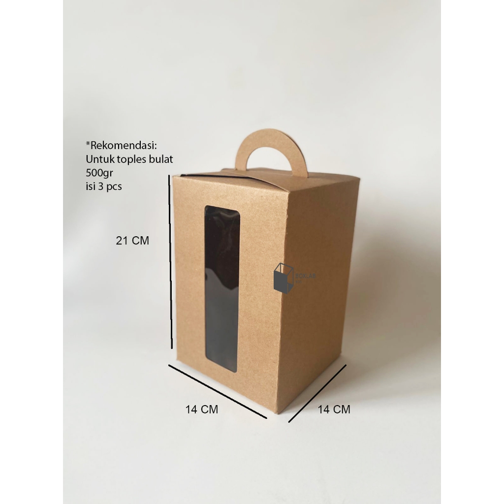 

Box Toples 14x14x21 cm, Hampers Box, Dus Kraft Jinjing, Packaging TBM 141421