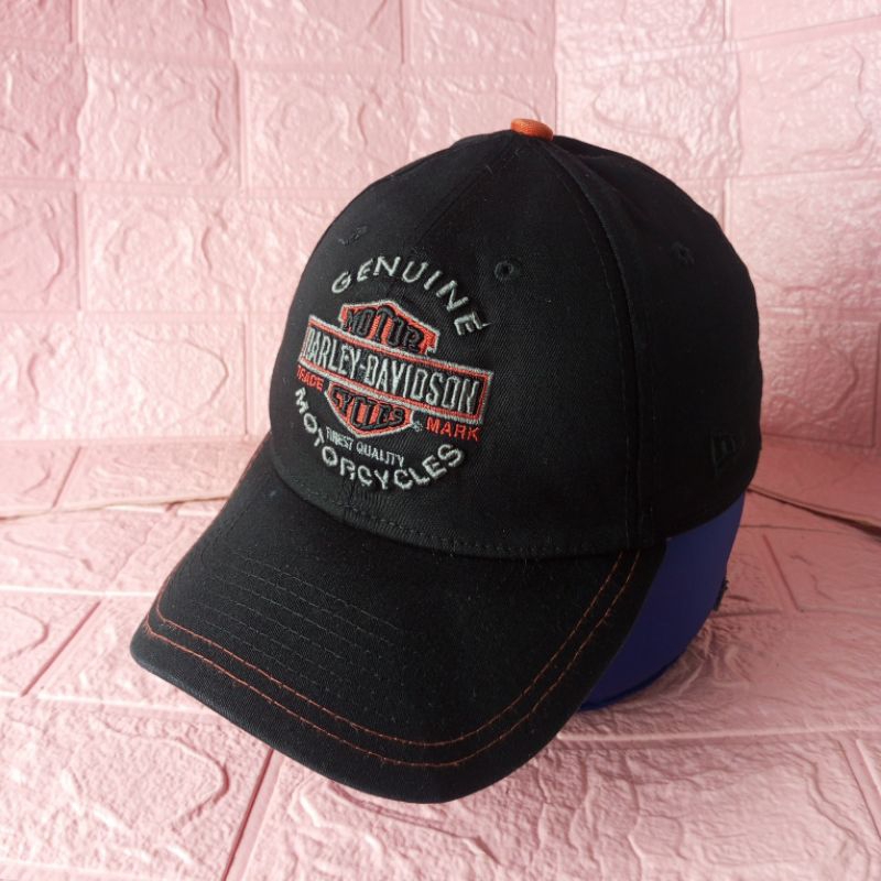 Topi New Era x Harley Davidson Genuine Trademark Fitted 39THIRTY Basbeall Hat