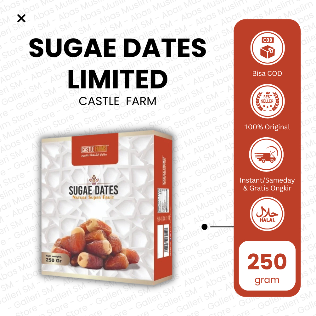 

Kurma Sugae Madinah 250 gr Korma Susu Sagai Dates Organik Limited Castle Farms