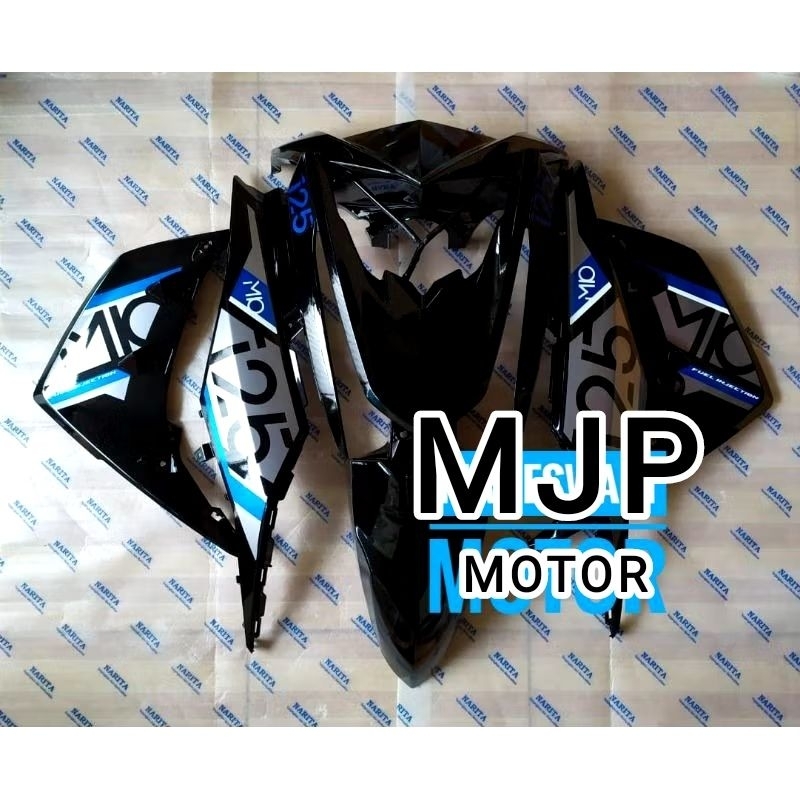 COVER BODI MIO M3 MIO Z FULLSET BODI HALUS MIO M3 MIO Z HITAM PLUS STRIPING MIO M3 BIRU 125