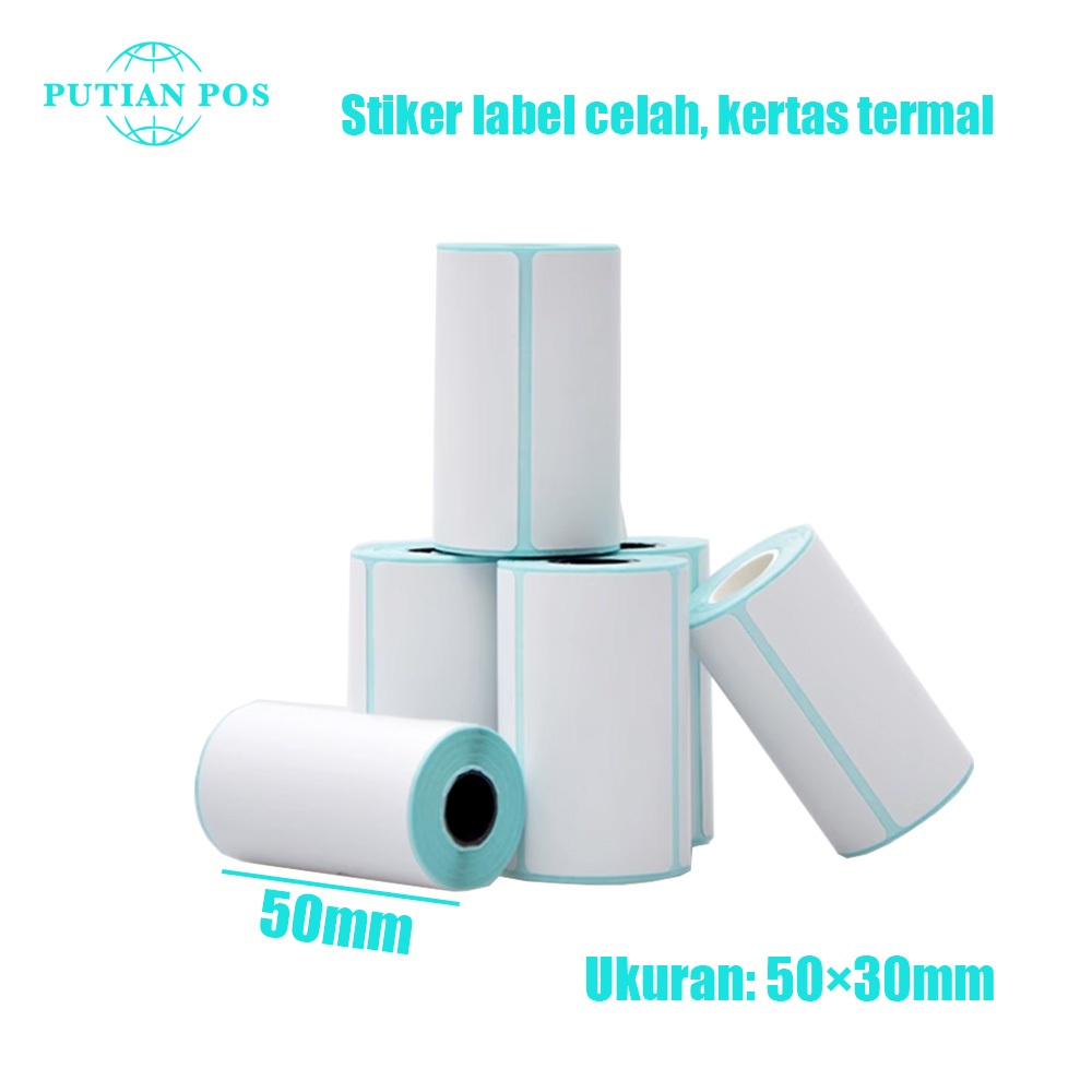 

PUTIAN POS THERMAL PAPER ROLL INTERMITTENT LABEL PAPER 5 ROLLS/10 ROLLS/15 ROLLS/20 ROLLS