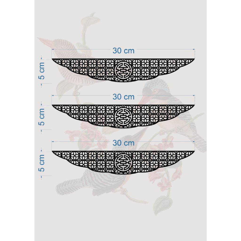 hiasan kaki sangkar kawung sangkar kaki tebok ukir akrilik