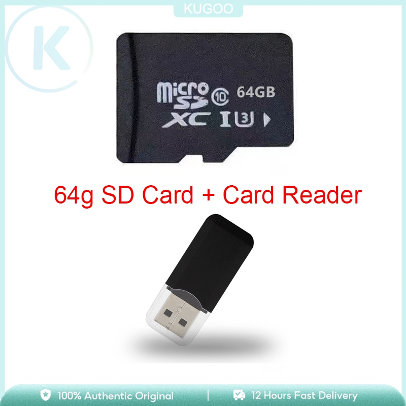 KUGOO Memory Card SD Card 64GB & Card Reader Bisa digunakan untuk kamera anak