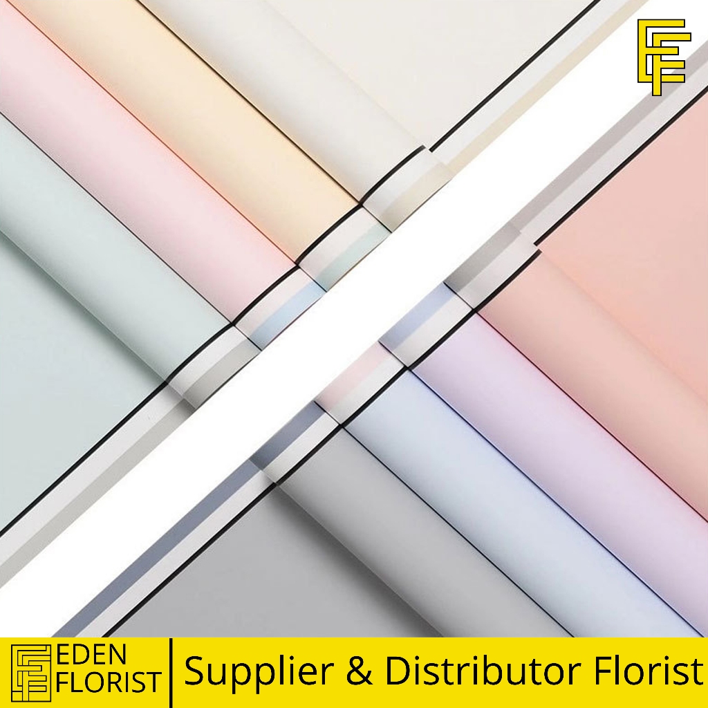 

Kertas Buket Double Frame Border Line Cellophane Flower Wrapping Ecer COD KB6102