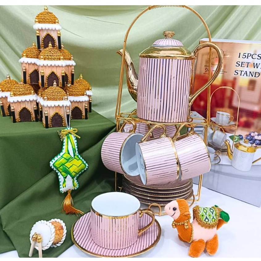 TEA SET KERAMIK AVANTE PINK AV-ST15/P