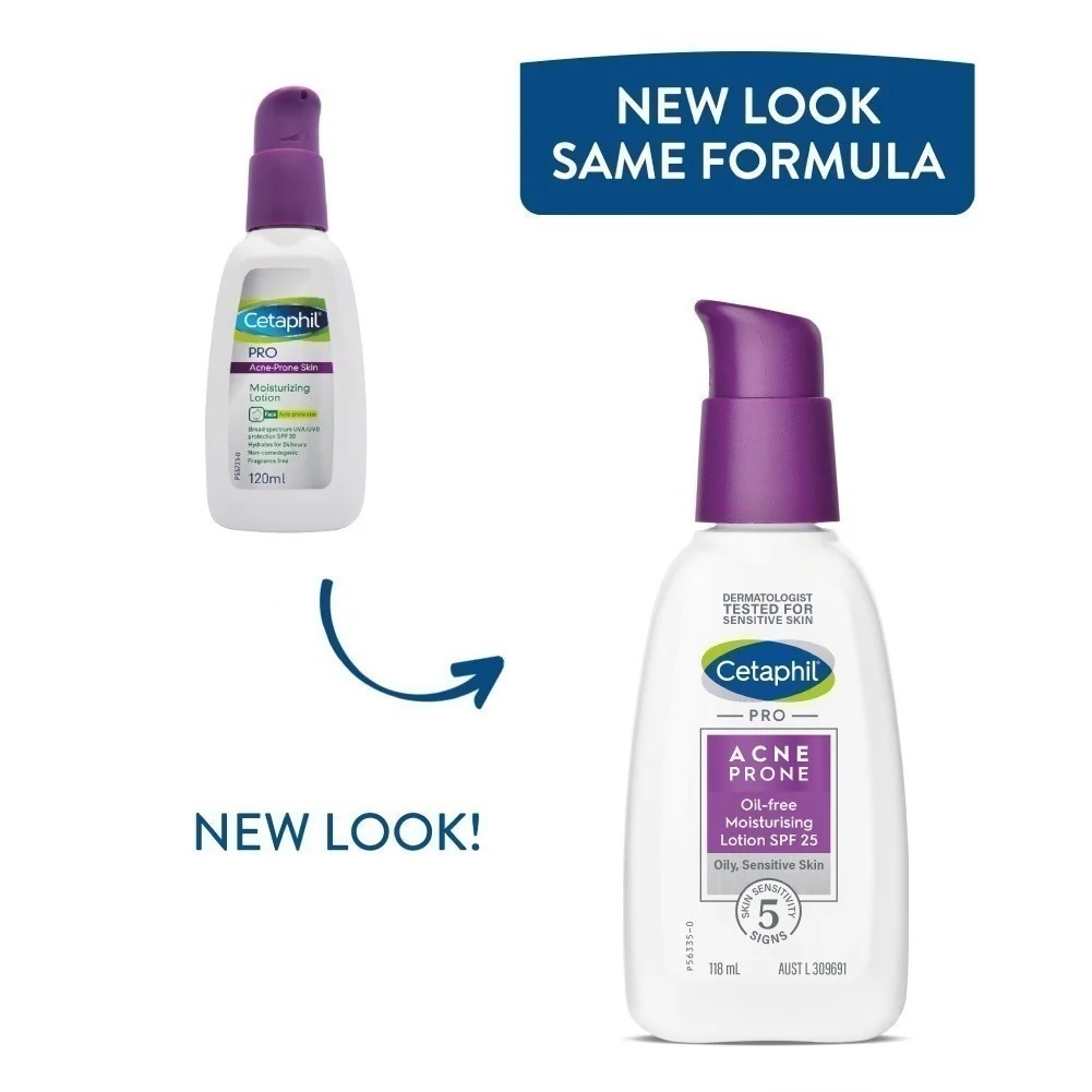 CLEARANCE SALE Cetaphil Pro Acne Prone - Oil Free Moustirising Lotion SPF 25 for Oily & Sensitive Fa
