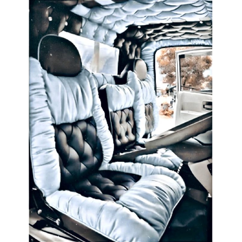 paket komplit cover jok plavon kabin mobil truk model sofa canter ragasa dyna hino dutro dll