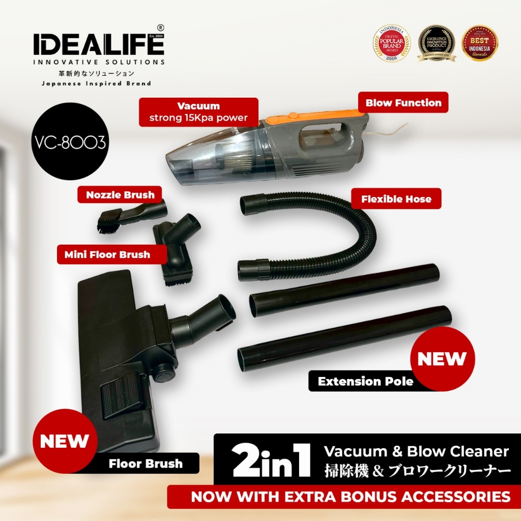 Idealife VC-8003 Mini Vacuum Cleaner - Penyedot Debu Kecil