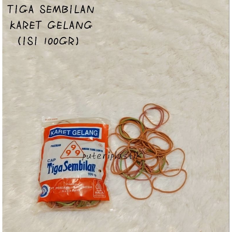 

TIGA SEMBILAN Karet Gelang Kuat Tebal (ISI 100gram)