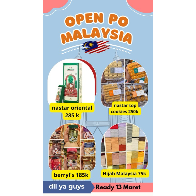

open PO malaysia ready 13Mar