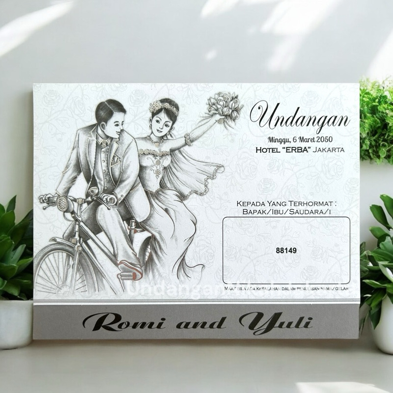 Blangko Undangan Kosong Pernikahan Erba  BLANKO UNDANGAN  MURAH Simple 88149