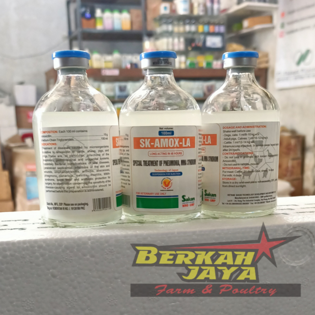 AMOX LA obat hean Injek Hewan unggas ruminansia