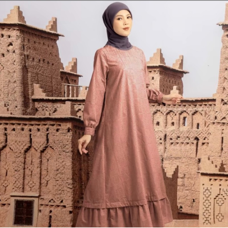 Gamis Cotton Embroidery Elzatta Sarimbit Couple Family