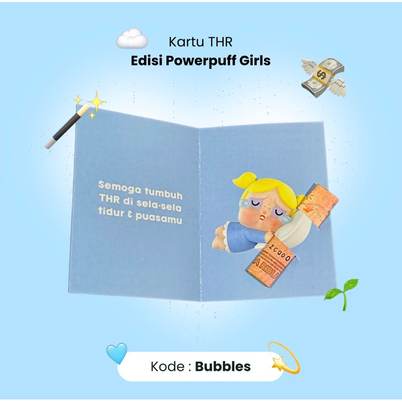 

Kartu Lebaran THR Amplop Crybaby Powerpuff Girl PPG 3D [Grosir]