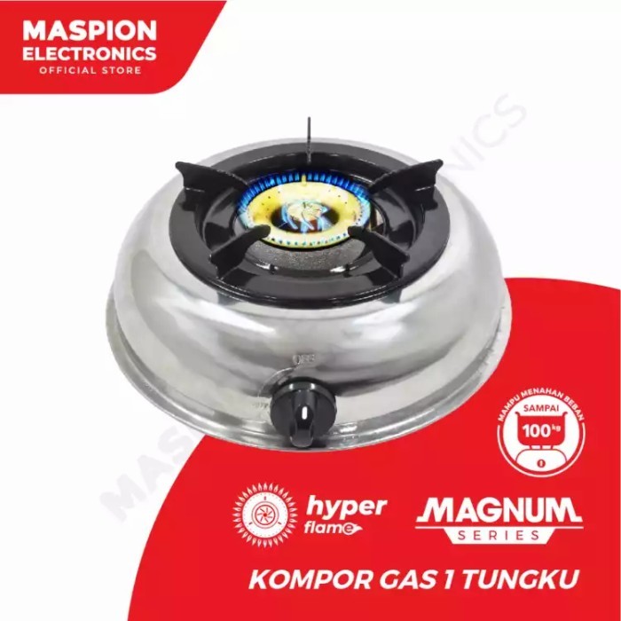 [COD] Maspion MKG201SSHF - Kompor Gas 1 Tungku - Kompor Gas - 1 Tungku - Maspion Original - SNI