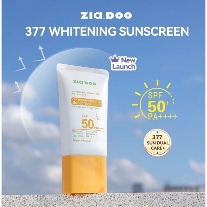 2 PCS ZIA DOO Sunscreen Oil Control & Whitening SPF 50 PA++++