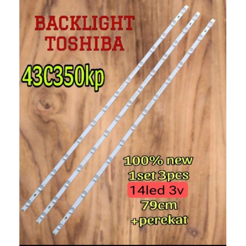 Lampu led bl backlight tv toshiba 43c350 43C350kp
