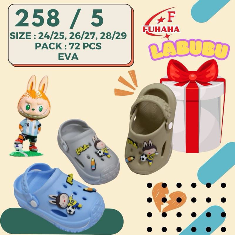 SANDAL LABUBU ANAK SENDAL ANAK BAKPAO LAKI-LAKI TERBARU EMPUK DAN NYAMAN