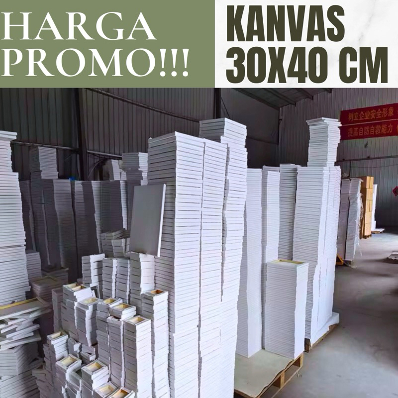 

Kanvas 30 x 40 CM Untuk semua cat lukis canvas sudah termasuk framev