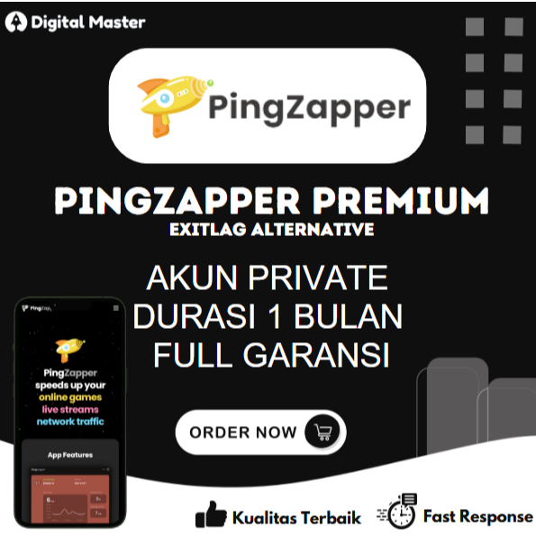 PingZapper Premium 1 Bulan Private Resmi Full Garansi - Exitlag Alternatif