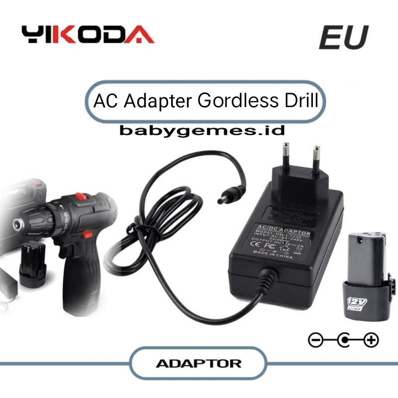 Baterai Mesin Bor Cas 12 Volt  1300mAh Cordless Drill/baterai lithium-ion
