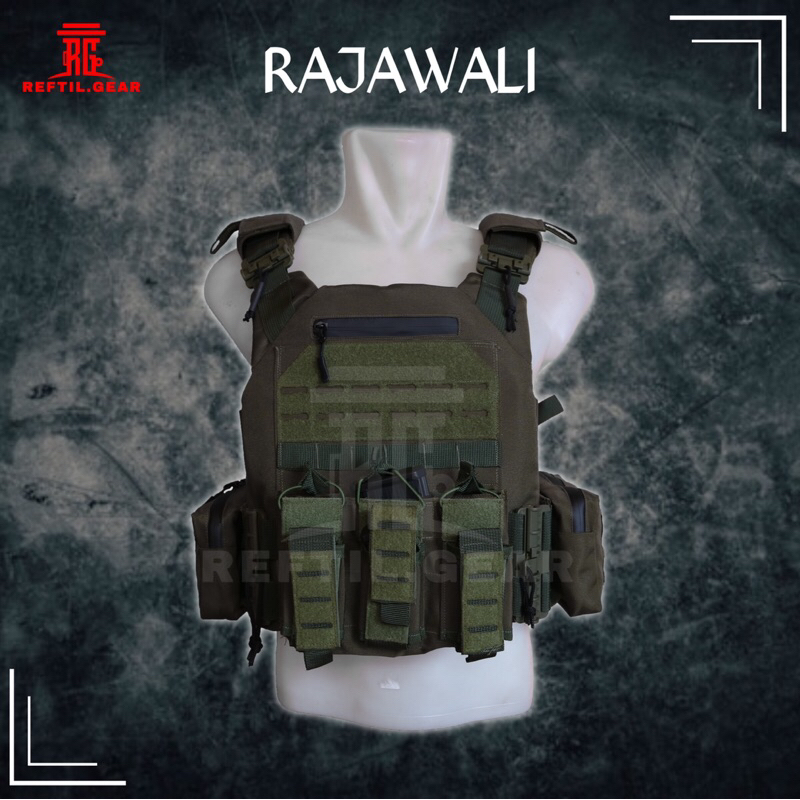 Body vest rajawali hijau army quick release tactical