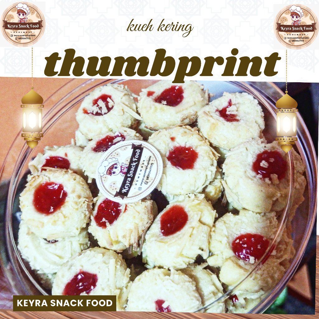

Kue Strawberry thumbprint mocaf bebas gluten