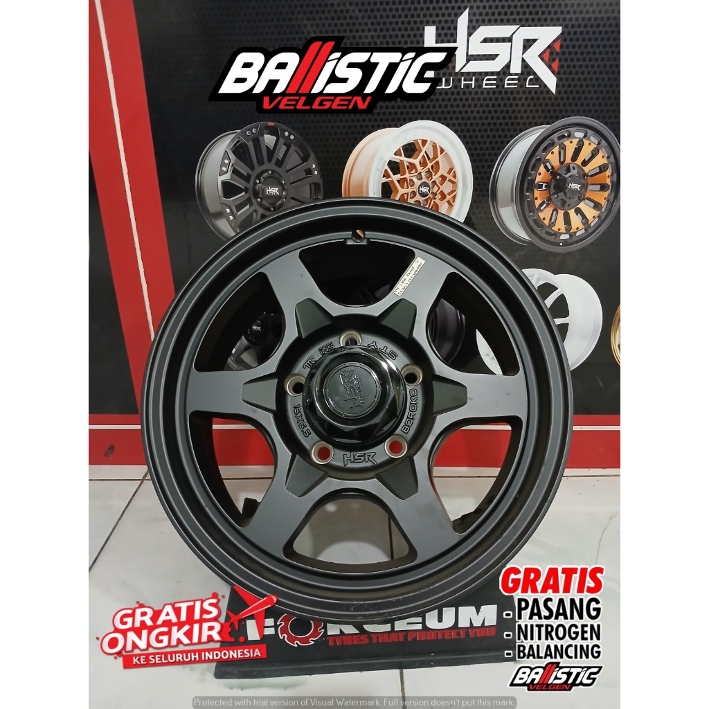 Velg Mobil Katana Feroza Taft Escudo Jimny Ring 16 Lubang 5 x 139,7 ET10 Model TE37 HSR STY-J