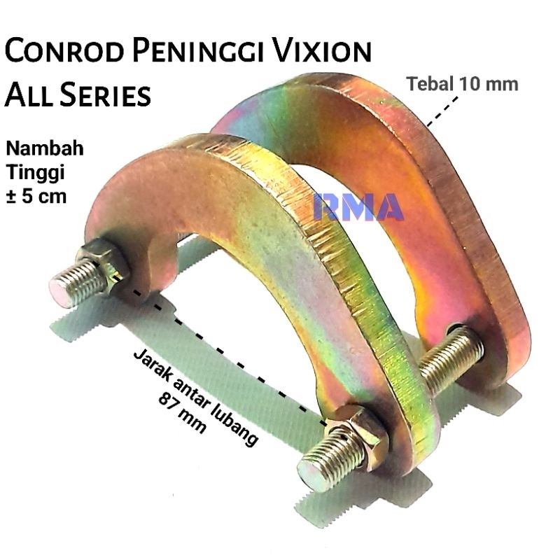 Conrod Peninggi Shock Belakang Vixion Old New NVL NVA  R15 VVA V2 V3 Xabre XSR 155 Tebal 10 mm