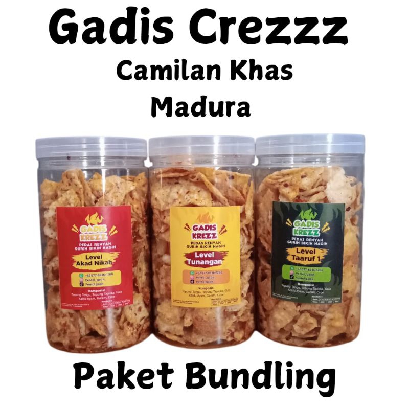 

PAKET BUNDLING GADIS CREZZ CAMILAN KHAS MADURA (3 TOPLES 3 VARIAN RASA)