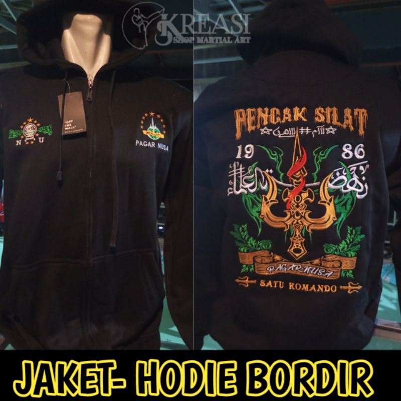 Jaket bordir - Hoodie Pagar Nusa bordir Terbaru