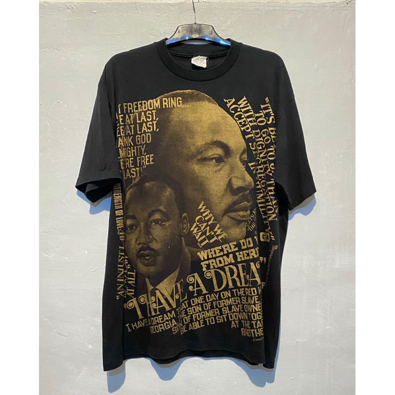 Kaos Vintage Art Martin Lucther King Jr AOP Pahlawan HAM 90s second bekas