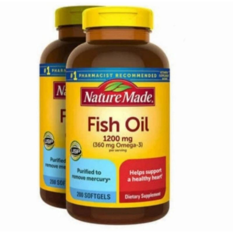 Nature made Fish Oil 1200 mg Omega 3 200 sofgels